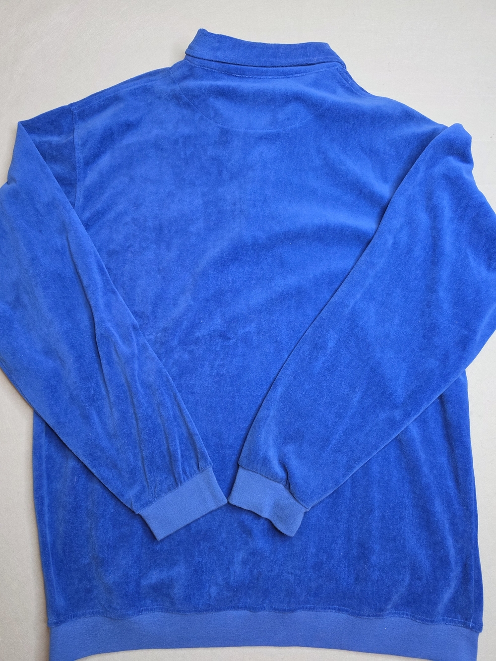 Vintage Irvine Park Velour Shirt Men's XL Blue Velvet Retro 80s Mobster Pocket - Picture 6 of 6